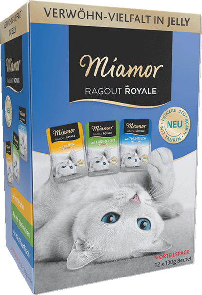 Miamor Ragout Royale in Jelly – Multibox Adult Kaninchen, Thunfisch & Huhn (12 x 100g)