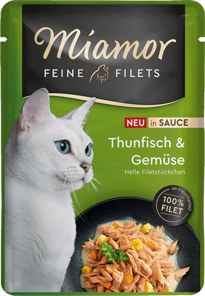 Miamor Feine Filets in Sauce - Thunfisch & Gemüse 100g