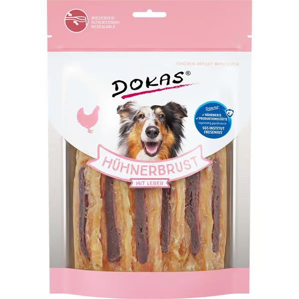 Dokas Hühnerbrustfilet mit Hühnerleber – gefüllter Premium-Snack für echte Fleischliebhaber