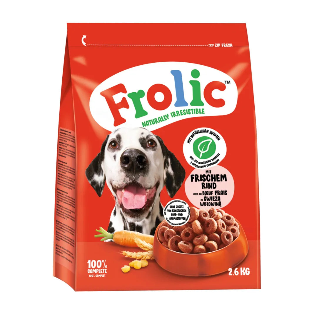Frolic Rind – Herzhaftes Trockenfutter mit frischem Rind und Gemüse