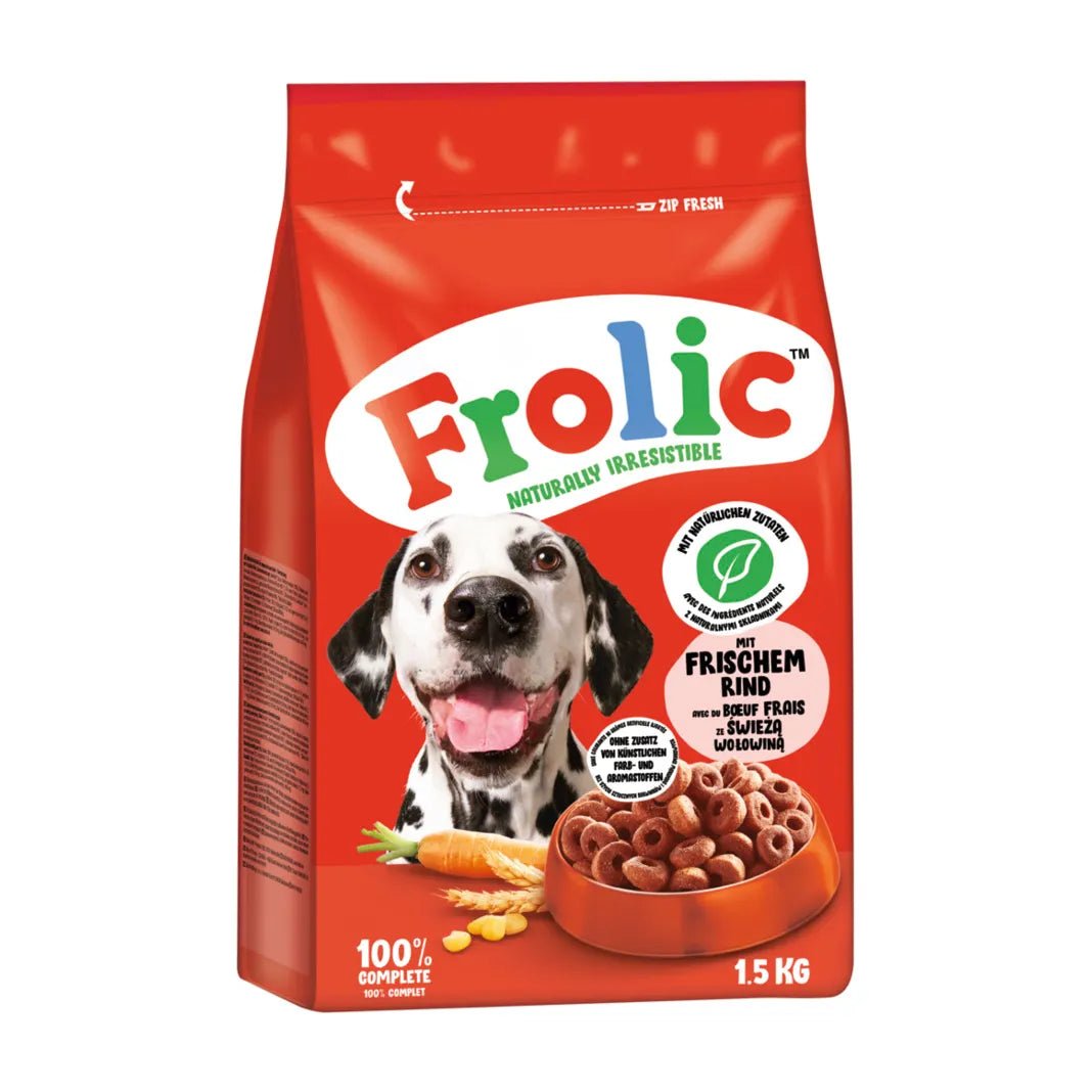 Frolic Rind – Herzhaftes Trockenfutter mit frischem Rind und Gemüse