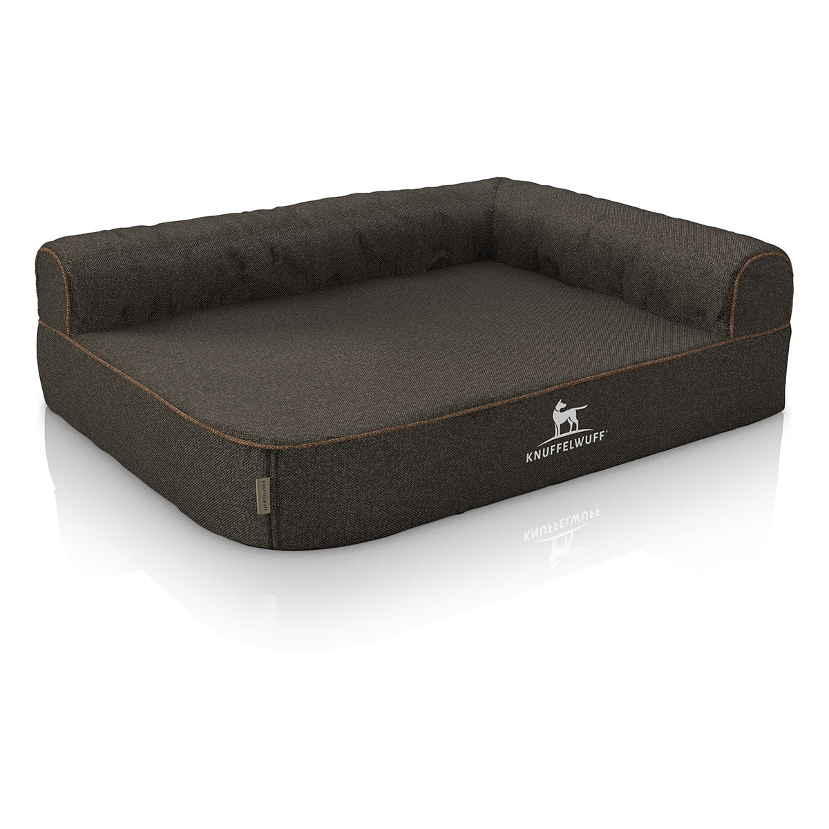 Knuffelwuff Orthopädisches Eck-Hundebett Marlie aus Velours mit Handwebcharakter rechts