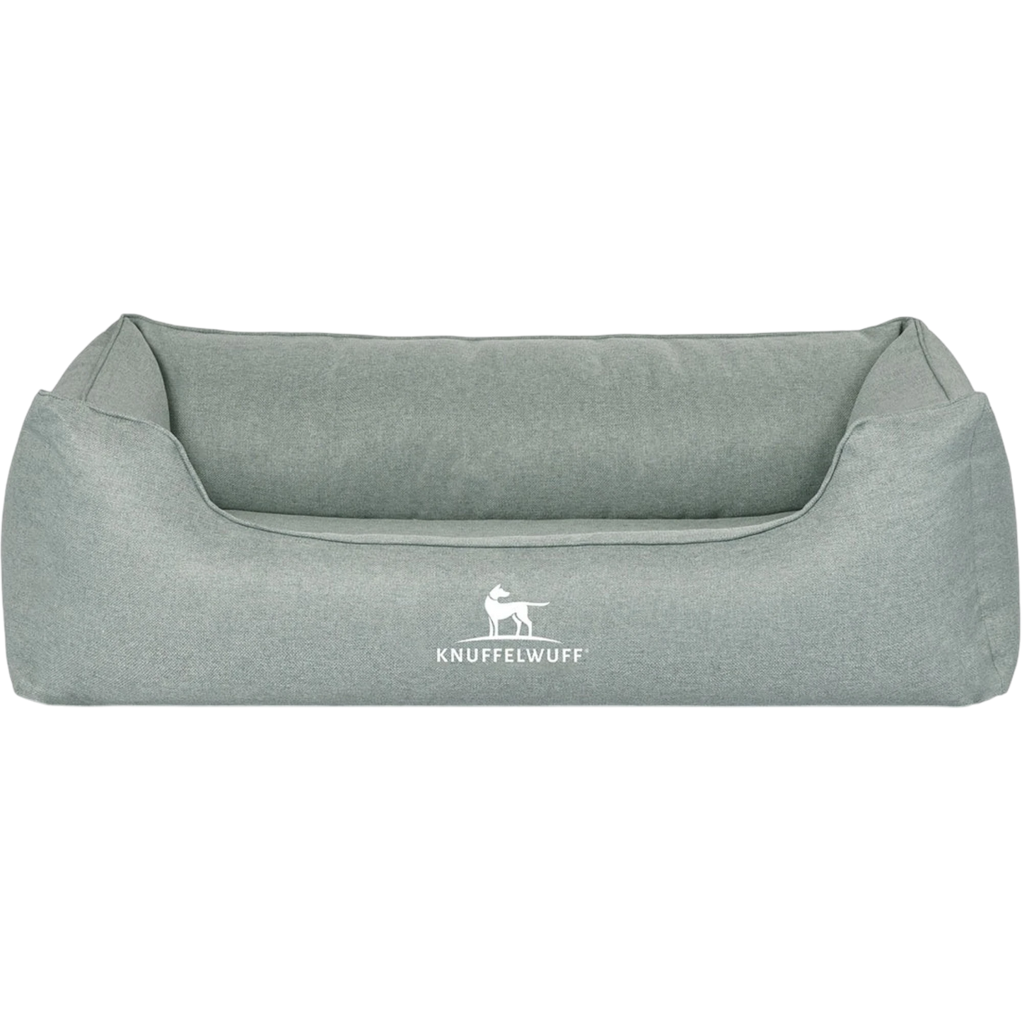 Knuffelwuff Orthopädisches Hundebett Luisa aus Velours mit feinem Handwebcharakter – Sunshine Edition