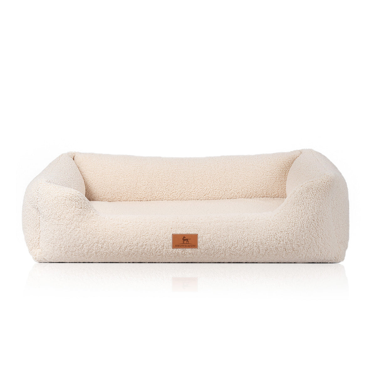 Knuffelwuff orthopädisches Hundebett Wollekopp – Kuscheliger Teddy-Stoff & gesunder Schlafkomfort