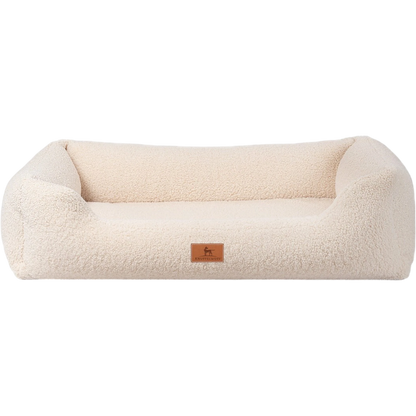 Knuffelwuff orthopädisches Hundebett Wollekopp – Kuscheliger Teddy-Stoff & gesunder Schlafkomfort