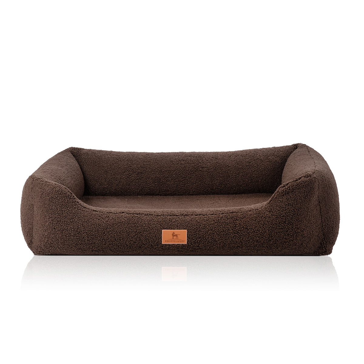 Knuffelwuff orthopädisches Hundebett Wollekopp – Kuscheliger Teddy-Stoff & gesunder Schlafkomfort