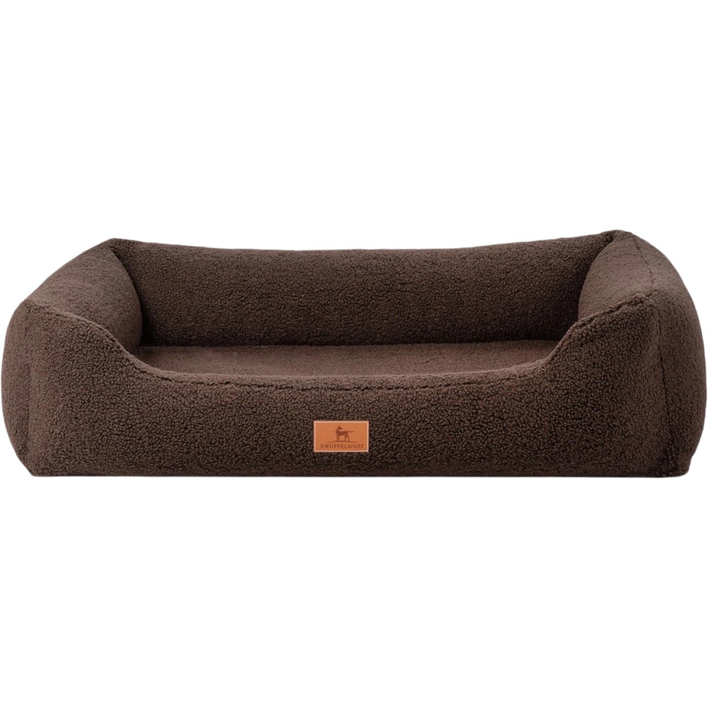 Knuffelwuff orthopädisches Hundebett Wollekopp – Kuscheliger Teddy-Stoff & gesunder Schlafkomfort