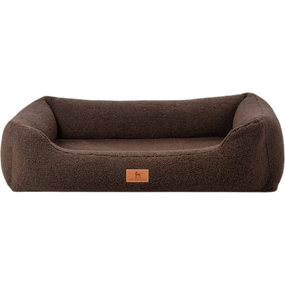 Knuffelwuff orthopädisches Hundebett Wollekopp – Kuscheliger Teddy-Stoff & gesunder Schlafkomfort