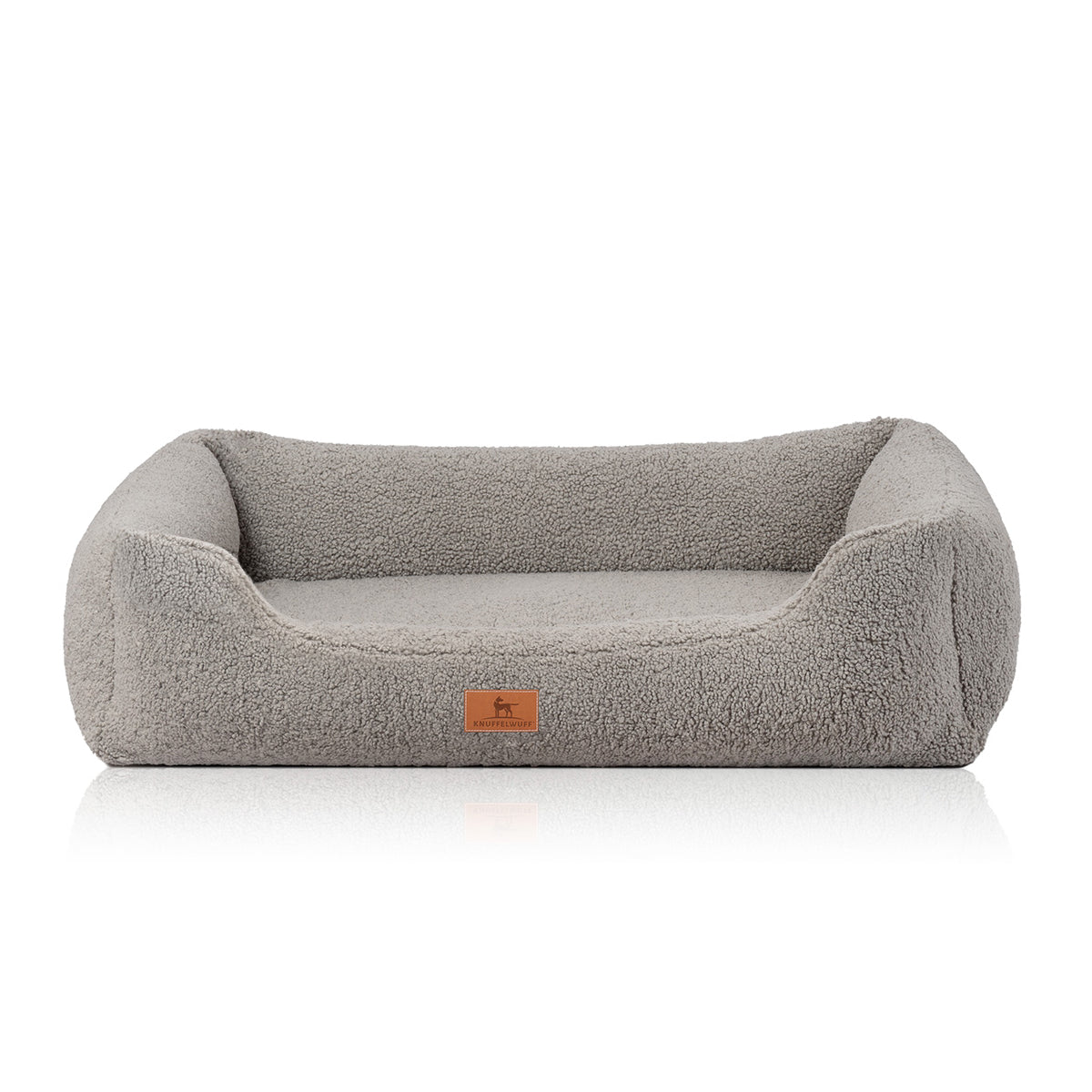 Knuffelwuff orthopädisches Hundebett Wollekopp – Kuscheliger Teddy-Stoff & gesunder Schlafkomfort