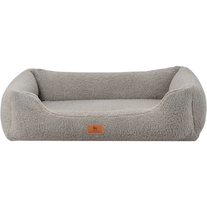 Knuffelwuff orthopädisches Hundebett Wollekopp – Kuscheliger Teddy-Stoff & gesunder Schlafkomfort