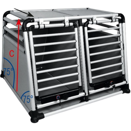 Luxuriöse Hundetransportbox mit Doppeltür