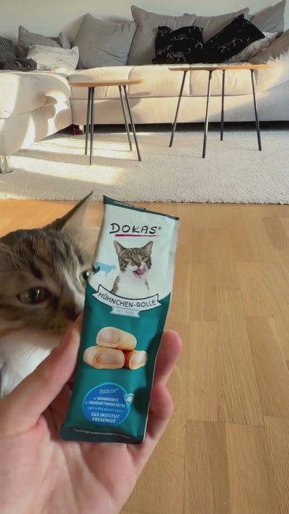 Dokas Cat - Hühnchen-Rolle mit Rind