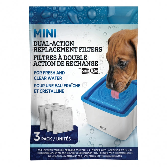 3er-Filterpack für ZEUS Mini-Trinkbrunnen – Frisches Wasser für kleine Hunde und Katzen