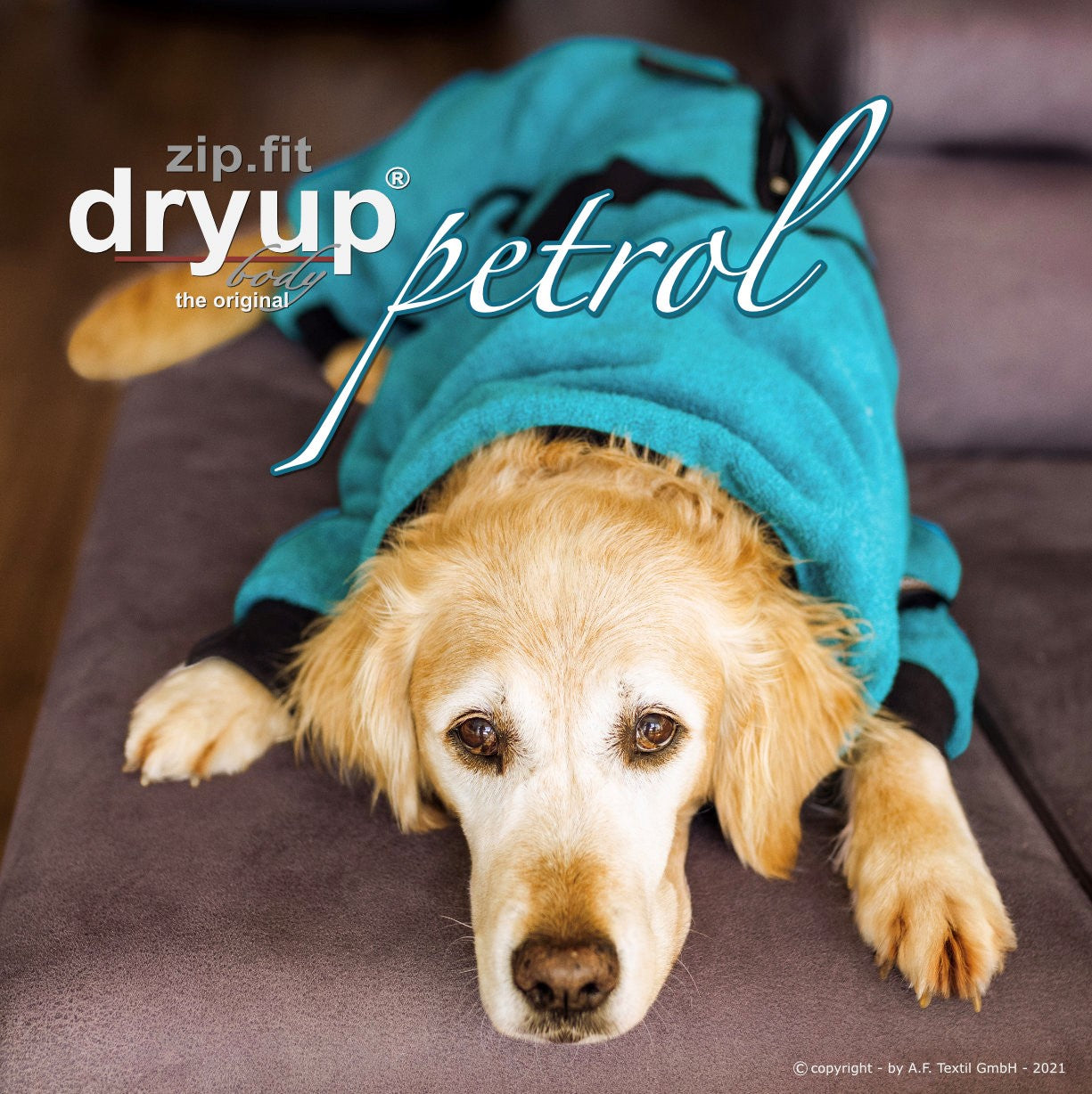 ZIP.FIT DRYUP Body Standard – Der Hundebademantel mit langen Beinen und Reißverschluss-System